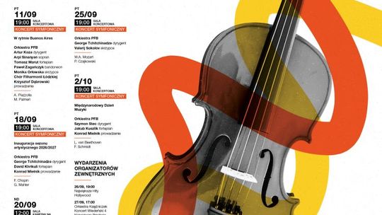 Polska Filharmonia Bałtycka im. Fryderyka Chopina w Gdańsku zaprasza na koncerty symfoniczne i wydarzenia we wrześniu 2026