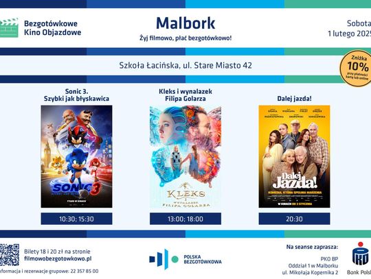 Bezgotówkowe Kino Objazdowe ponownie w Malborku