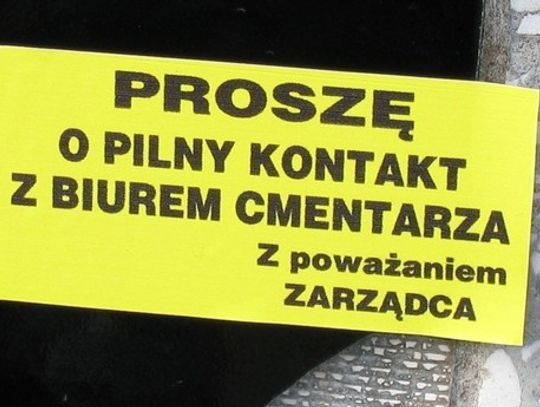 Cmentarne “żółte kartki”