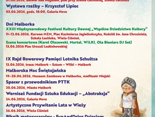 Czerwcowe wydarzenia Malbork 2026