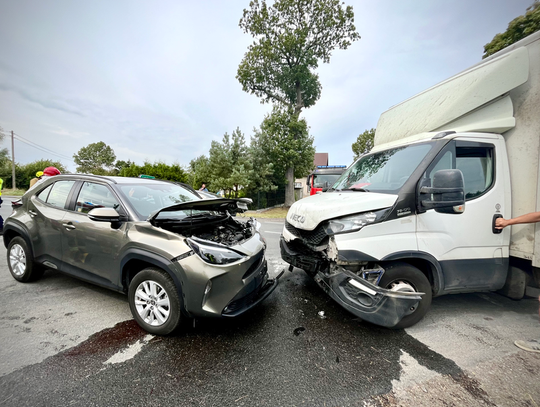 Czołowe zderzenie w Chlebówce – Policja apeluje o ostrożność na drodze