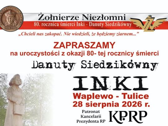 Danuta Siedzikówna „Inka” – pamięć, która wciąż zobowiązuje. Uroczystości w Waplewie Wielkim