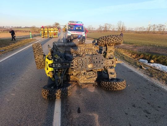 Groźne zderzenie Audi z quadem. Na miejsce wezwano śmigłowiec medyczny!