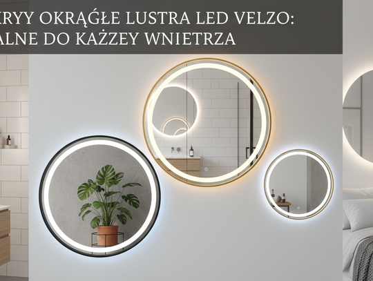 Odkryj Okrągłe Lustra LED Velzo: Idealne do Każdego Wnętrza Odkryj Okrągłe Lustra LED Velzo: Idealne do Każdego Wnętrza