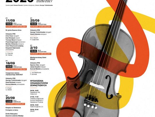 Polska Filharmonia Bałtycka im. Fryderyka Chopina w Gdańsku zaprasza na koncerty symfoniczne i wydarzenia we wrześniu 2026