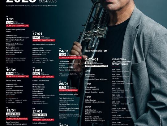 Polska Filharmonia Bałtycka im. Fryderyka Chopina w Gdańsku zaprasza w styczniu na koncerty symfoniczne i wydarzenia