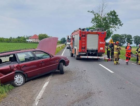 Potrącona piesza na przejściu i wypadek na DK55 w Kamionce