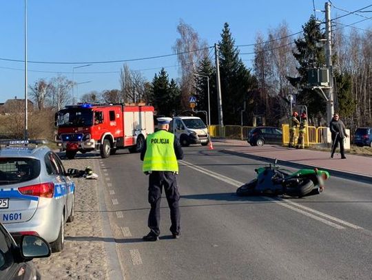 Ranny motocyklista trafił do szpitala