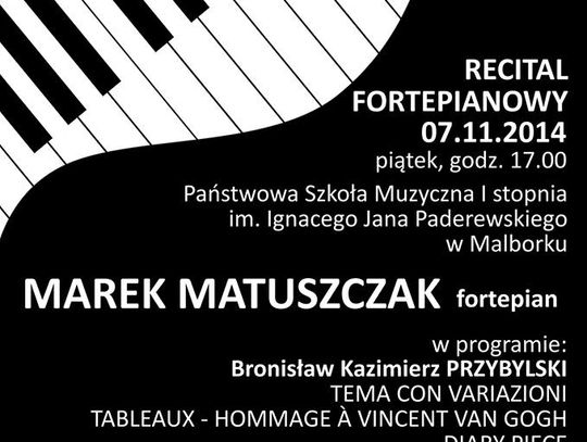 Recital fortepianowy w szkole muzycznej 