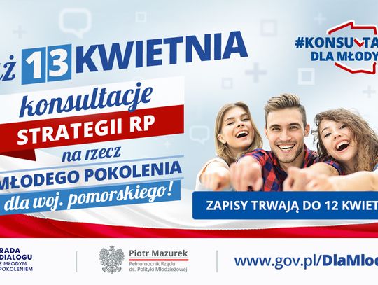 Trwają zapisy na konsultacje strategii dla młodzieży w woj. pomorskim!