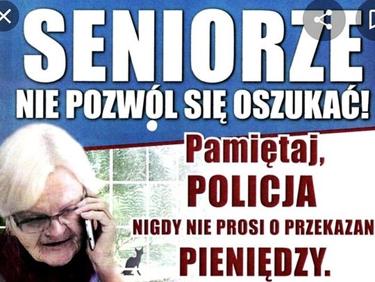 Uwaga! Komunikat dla seniorów. Fałszywi policjanci (oszuści) na Pomorzu