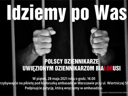 UWOLNIĆ POCZOBUTA i WSZYSTKICH WIĘZIONYCH NA BIAŁORUSI DZIENNIKARZY! Solidarność z białoruskimi dziennikarzami