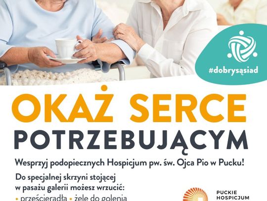 Wspólnie pomagajmy potrzebującym – zbiórka na rzecz Puckiego Hospicjum pw. św. Ojca Pio