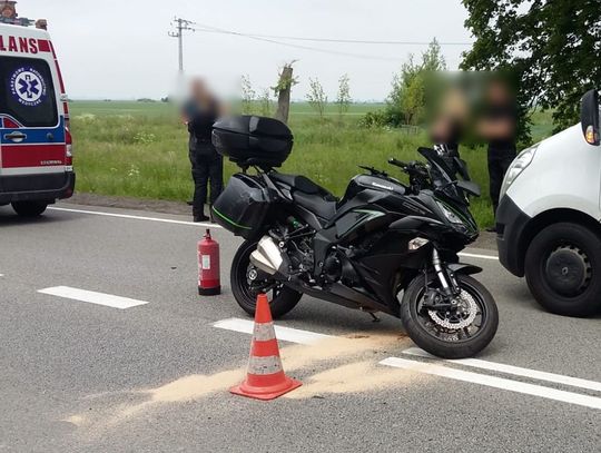 Zderzenie motocyklisty z samochodem