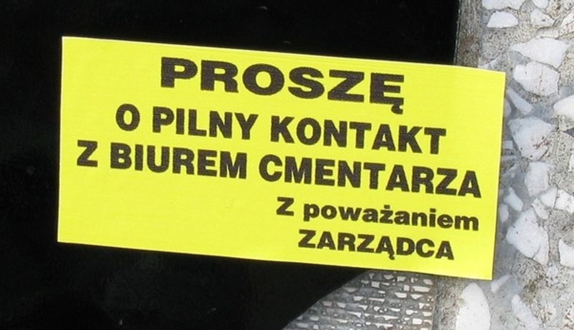 Cmentarne “żółte kartki”