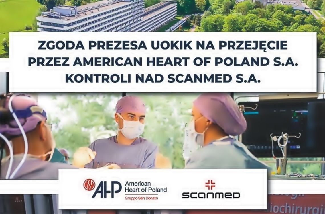 Duża fuzja w sektorze zdrowia! American Heart of Poland przejmuje Grupy Scanmed i podwaja zakres działania