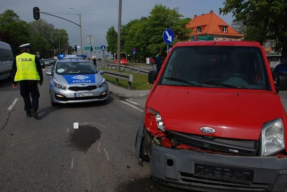Dwa wypadku na ulicach Malborka podczas weekendu