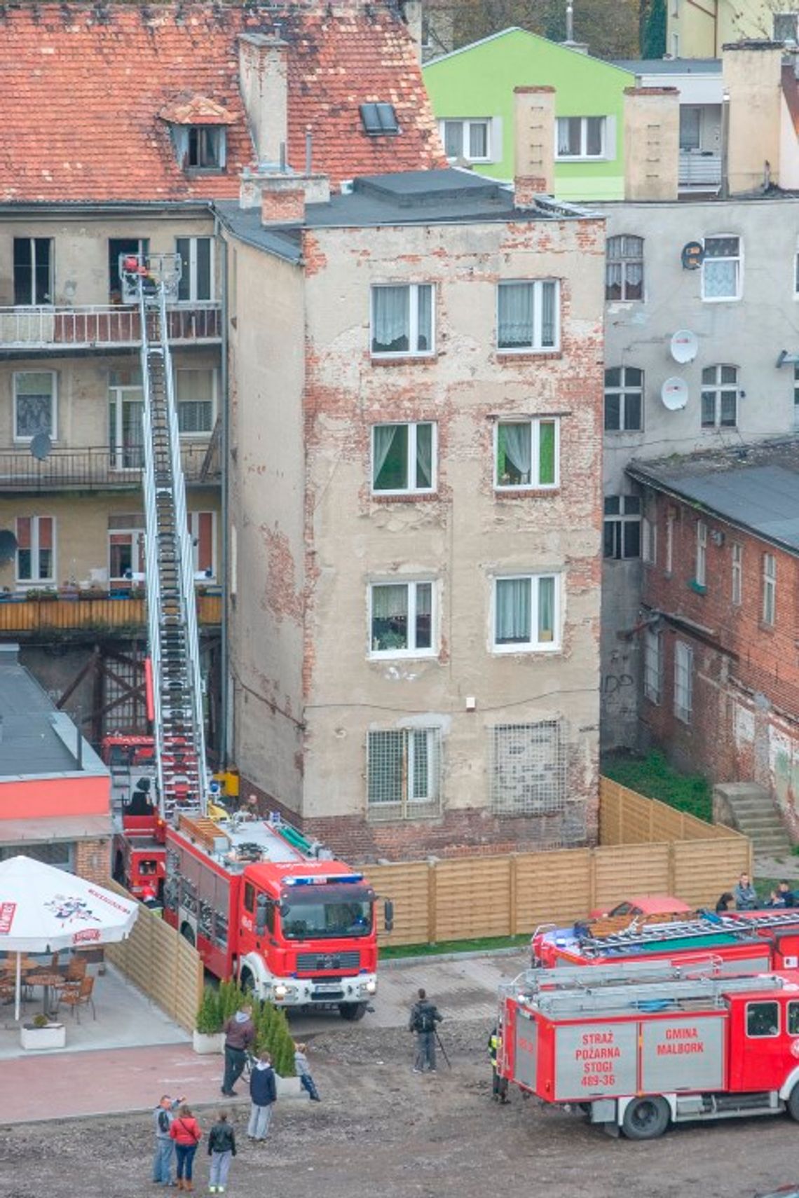 Groźny pożar kamienicy na Kościuszki