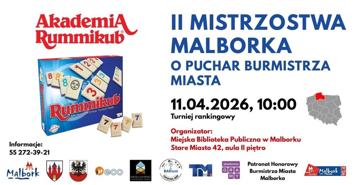 II Mistrzostwa Malborka w Rummikub o puchar Burmistrza Miasta