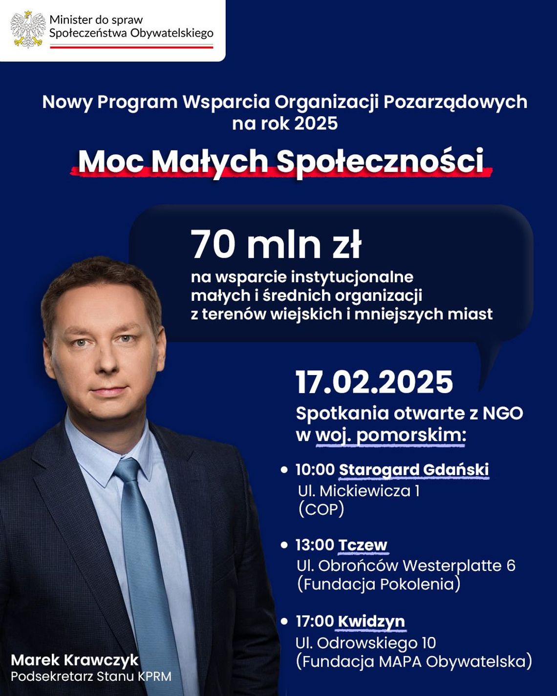 „Moc Małych Społeczności” - środki na działalność NGO