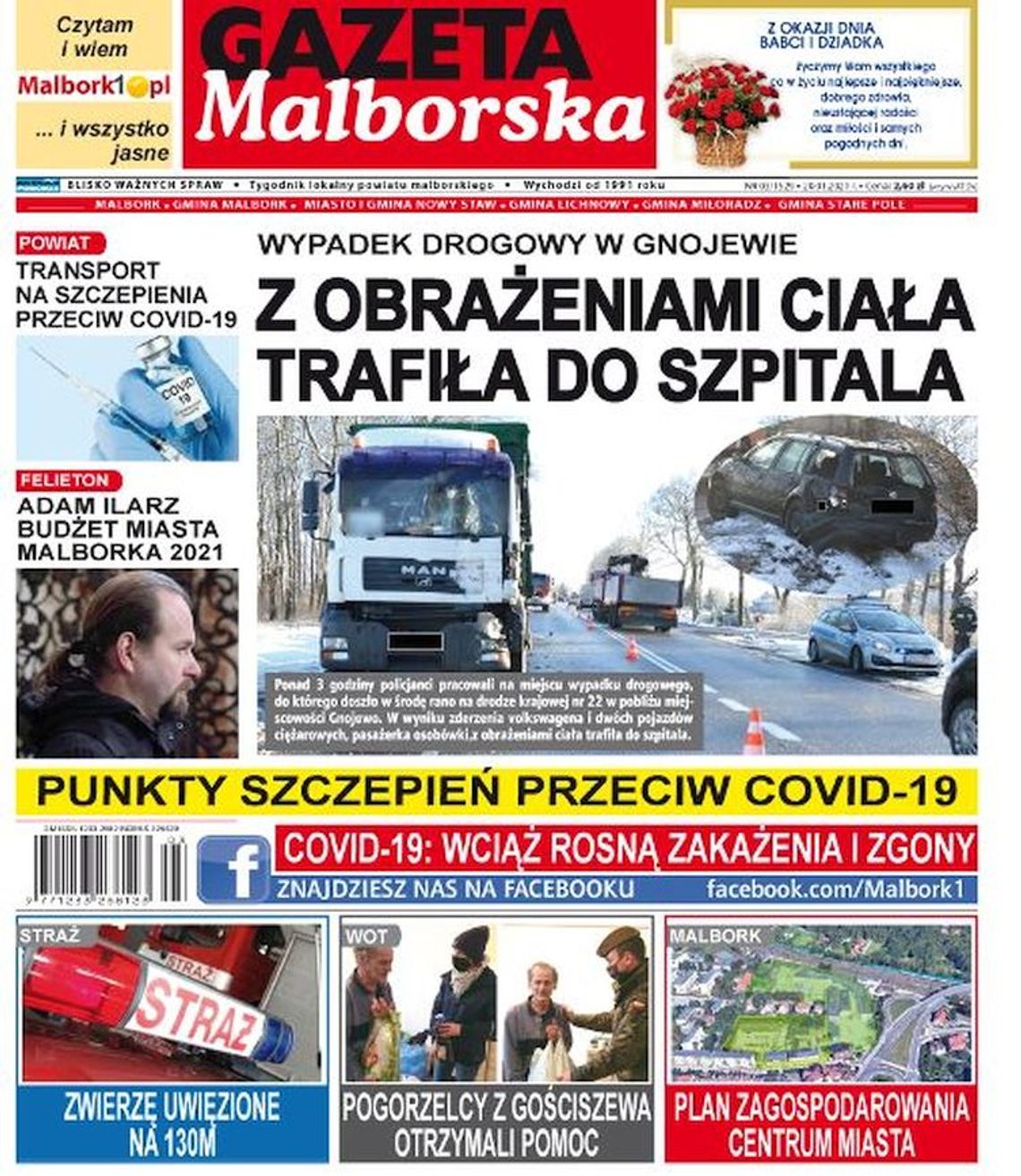 Najnowszy numer Gazety Malborskiej już dziś w Twoim kiosku. Świeże informacje z Malborka i okolic naszego powiatu w sprzedaży. Co w środku?