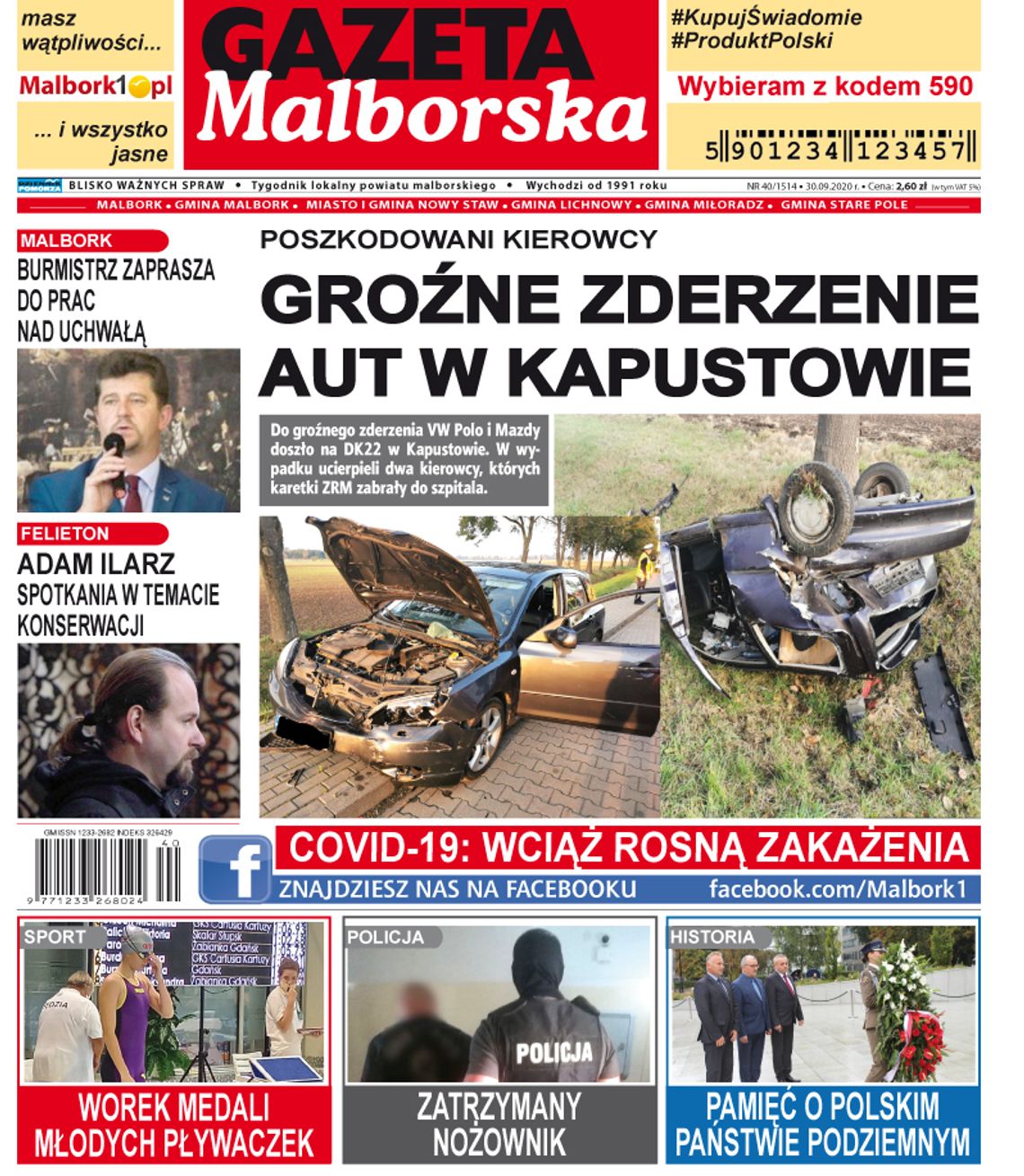 Najświeższe wiadomości z Malborka i gmin powiatu dostępne w Gazecie Malborskiej. Nowy numer tygodnika już dziś w Twoim sklepie! Co w środku?