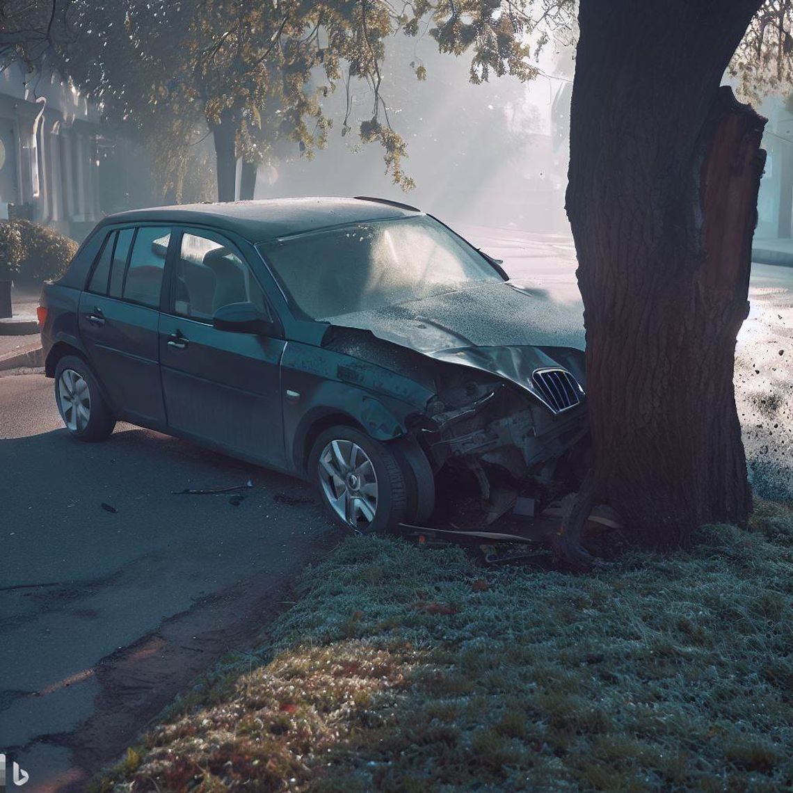Nietrzeźwy kierowca uderzył w drzewo. Poważne zagrożenie na drogach