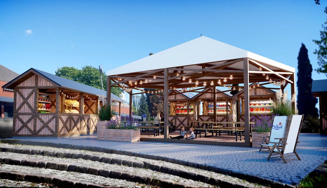 Pawilony handlowe w centrum Malborka – negocjacje w sprawie wynajmu na sezon letni!