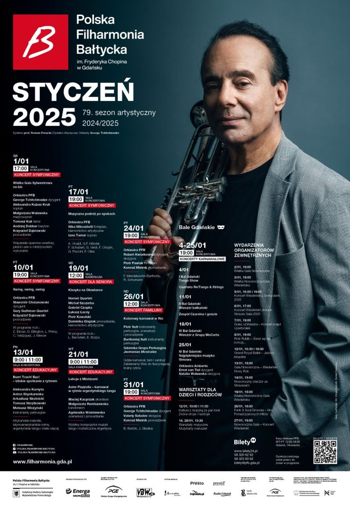 Polska Filharmonia Bałtycka im. Fryderyka Chopina w Gdańsku zaprasza w styczniu na koncerty symfoniczne i wydarzenia