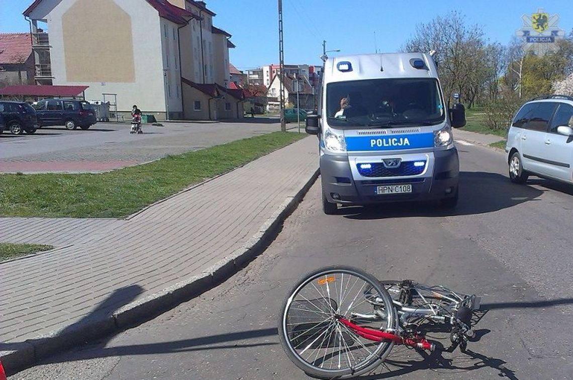 Potrącenie rowerzystki