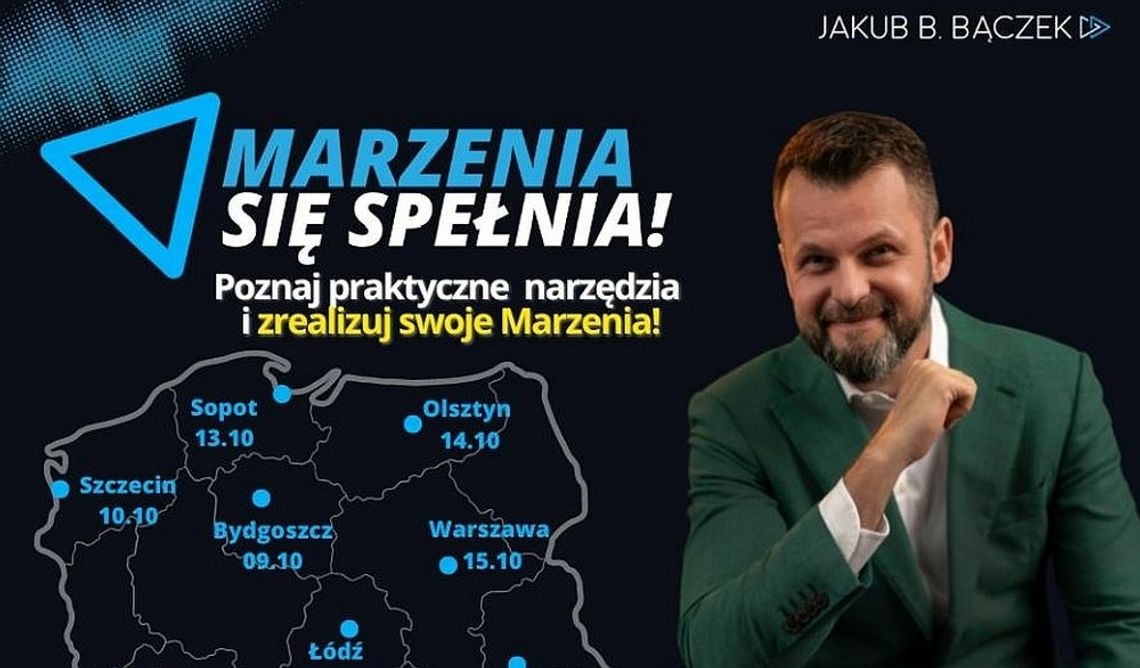 Roadshow Jakuba B. Bączka wyrusza w drogę. Warsztaty w 10. miastach Polski, także w Sopocie już w październiku!