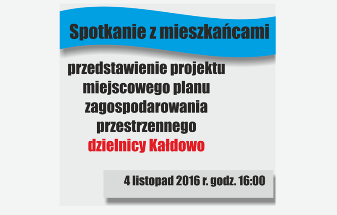 Spotkanie w sprawie planu dla Kałdowa