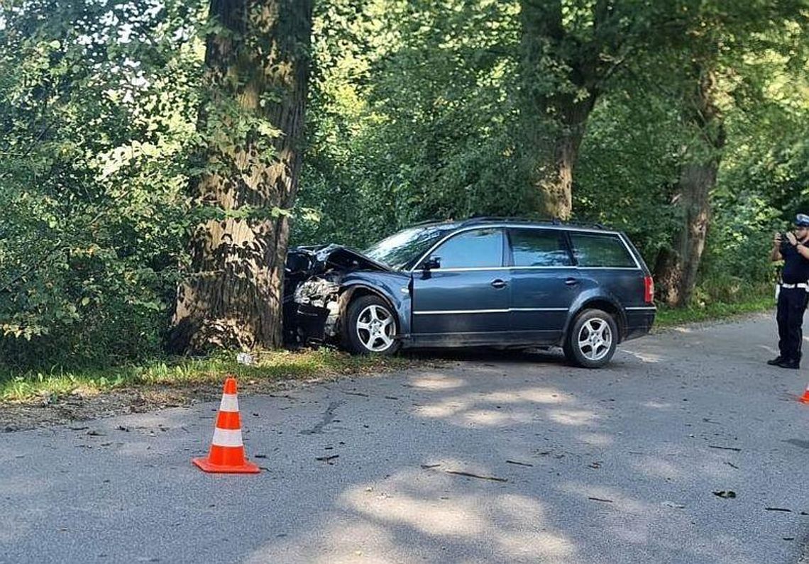 Uderzył w drzewo Zasnął za kierownicą, bo miał 2 promile alkoholu Uderzył w drzewo Zasnął za kierownicą, bo miał 2 promile alkoholu