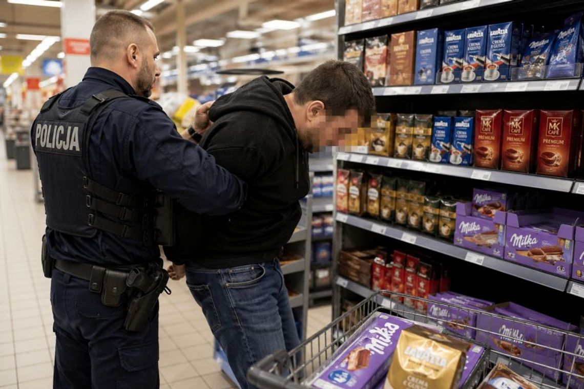Ukradł setki czekolad i kaw, które znikały ze sklepów w Tczewie