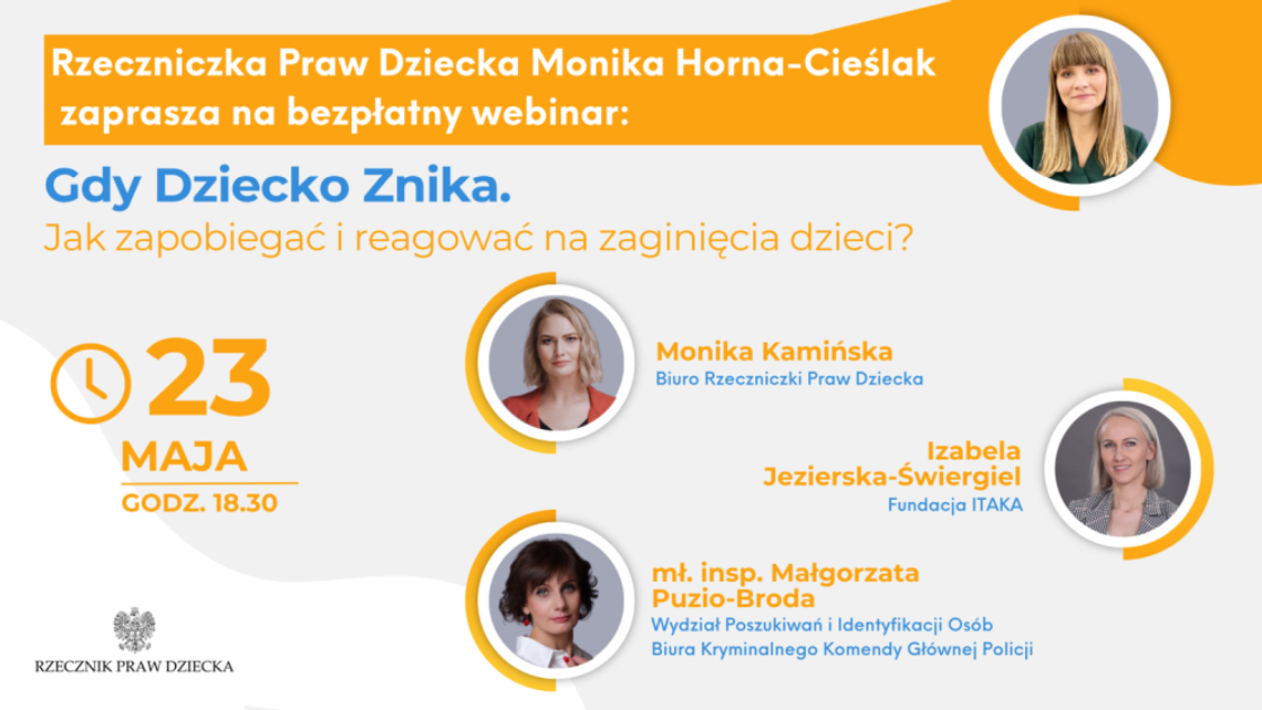 Webinar: GDY DZIECKO ZNIKA. Jak zapobiegać i reagować na zaginięcia dzieci?