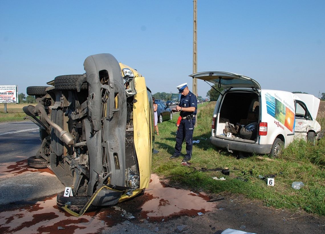 Wypadek na drodze krajowej nr 22 - nie ustąpił pierwszeństwa