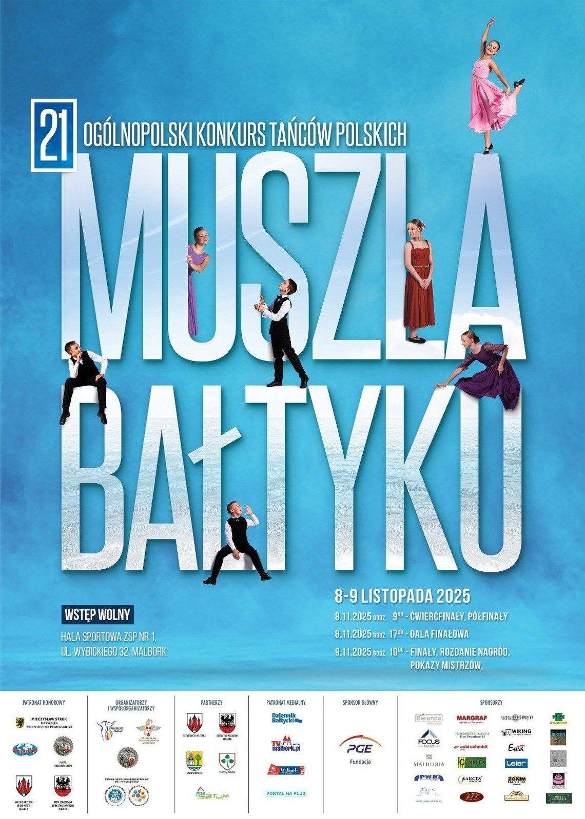 XXI Ogólnopolski Konkurs Tańców Polskich „O Muszlę Bałtyku” już w ten weekend w Malborku!