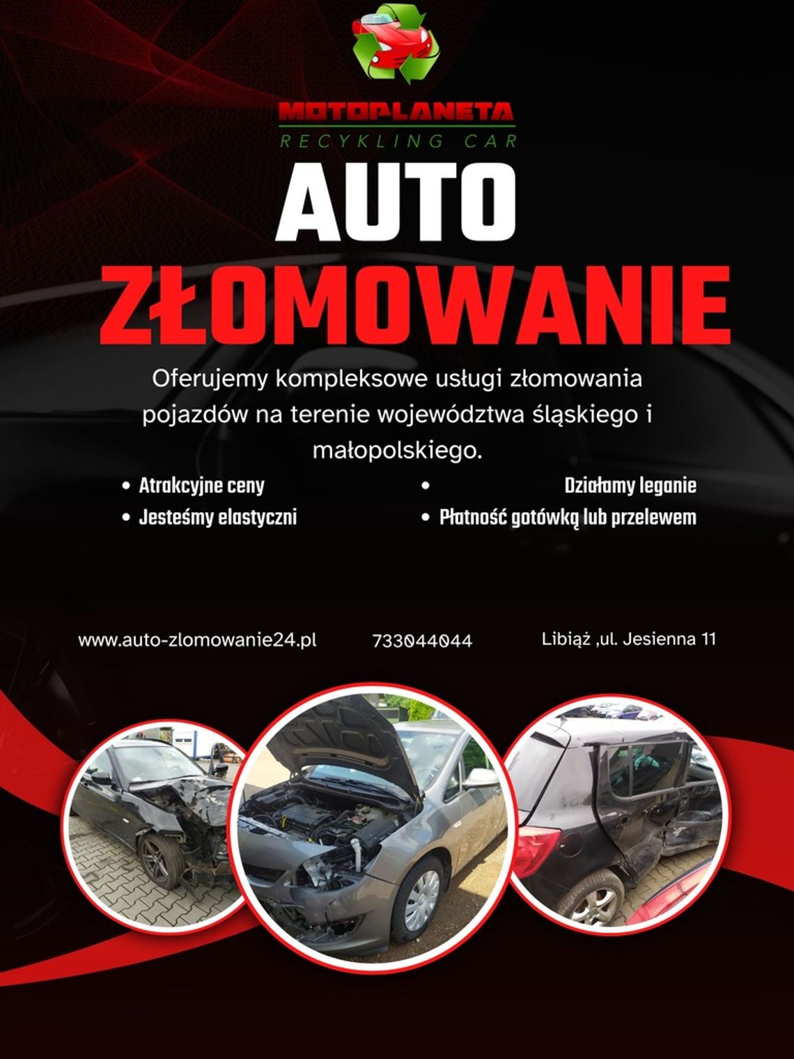 auto-zlomowanie24.pl Złomowanie Aut Płatność gotówką lub przelewem