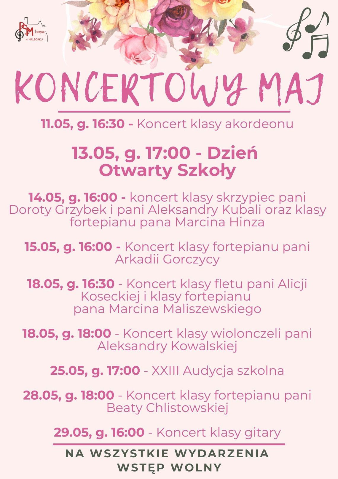 Dzień Otwarty Państwowej Szkoły Muzycznej w Malborku! Posłuchaj koncertu i wypróbuj instrument