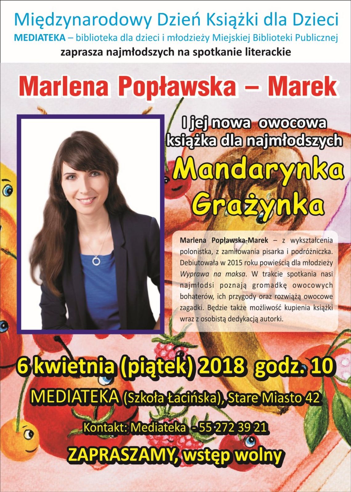 Międzynarodowy Dzień Książki dla Dzieci z pisarką Marleną Popławską-Marek.