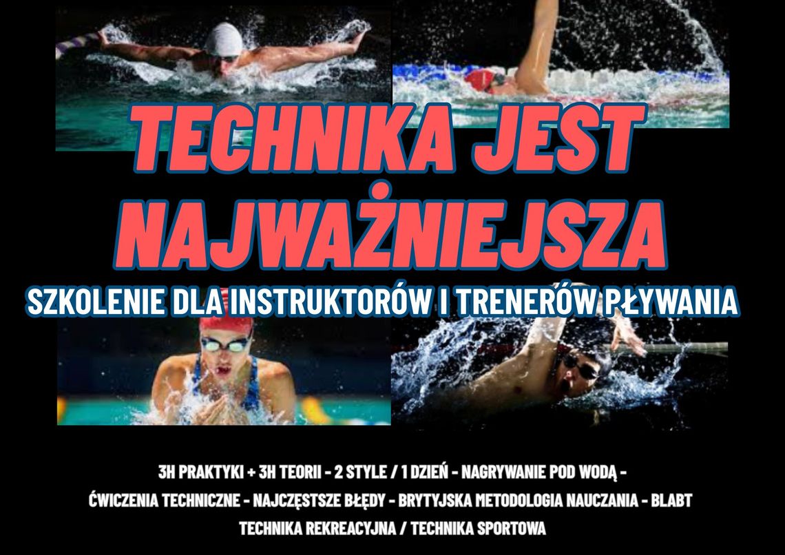 Szkolenie dla trenerów pływania w Malborku. Nauka techniki czterech stylów